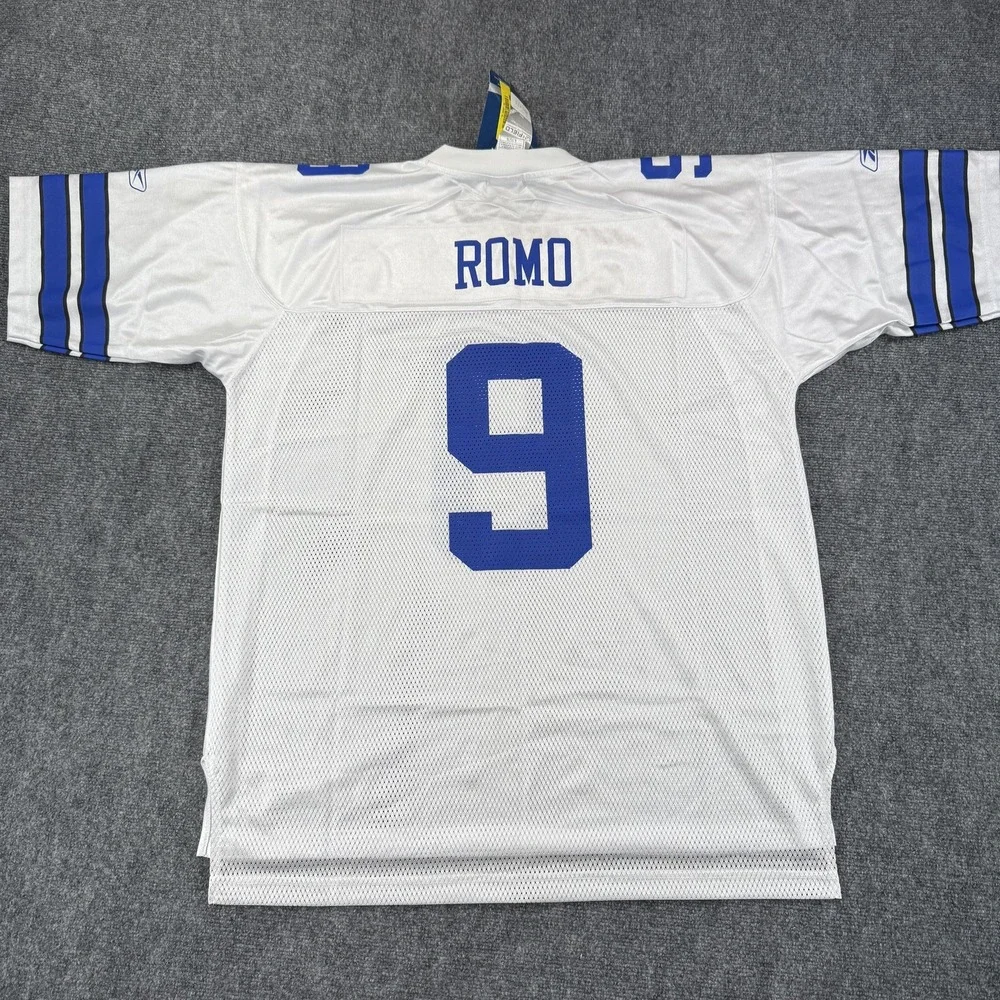 Dallas Cowboys Jersey Mens XL White NFL Football Tony Romo 9 Reebok On Field NWT